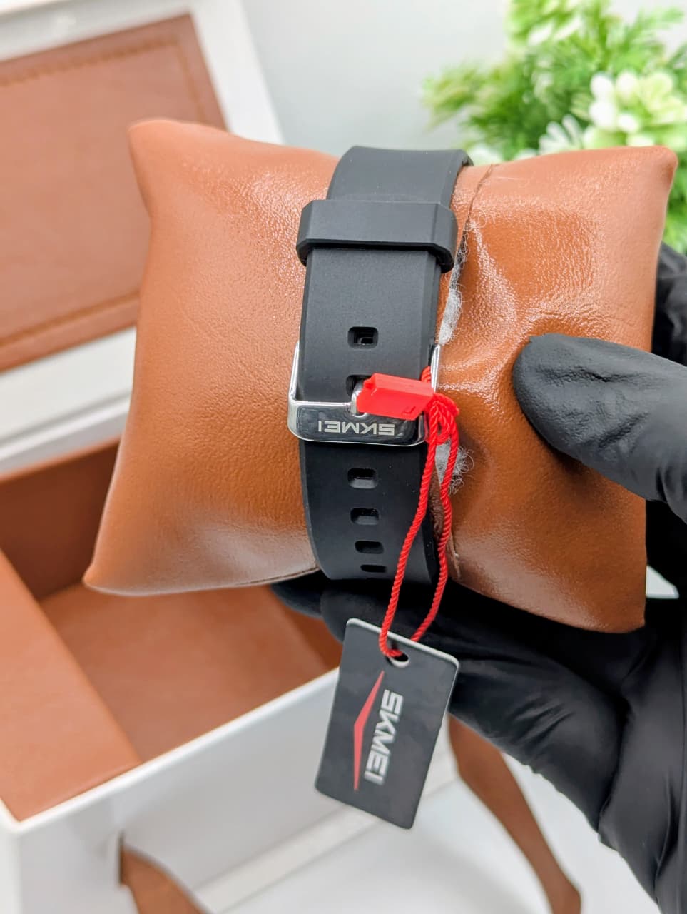 SKMEI Premium Hybrid Sports Watch – Shock-Resistant | Dual Display | Black Edition