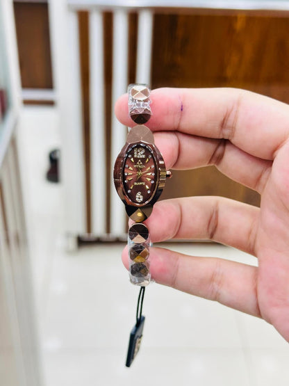 Fitron Women’s Oval Dial Bracelet Watch – Luxury Analog Timepiece