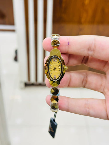 Fitron Women’s Oval Dial Bracelet Watch – Luxury Analog Timepiece