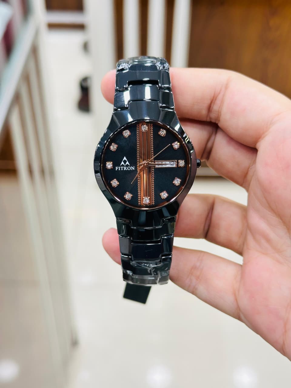 Fitron Sapphire Luxury Ceramic Watch – Elegant Analog Design