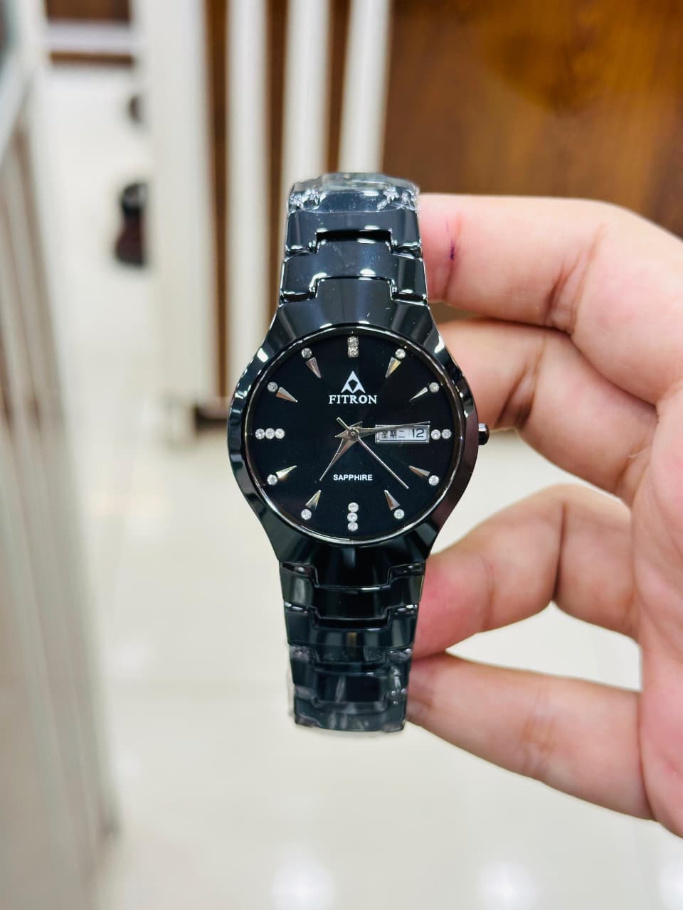 Fitron Sapphire Luxury Ceramic Watch – Elegant Analog Design