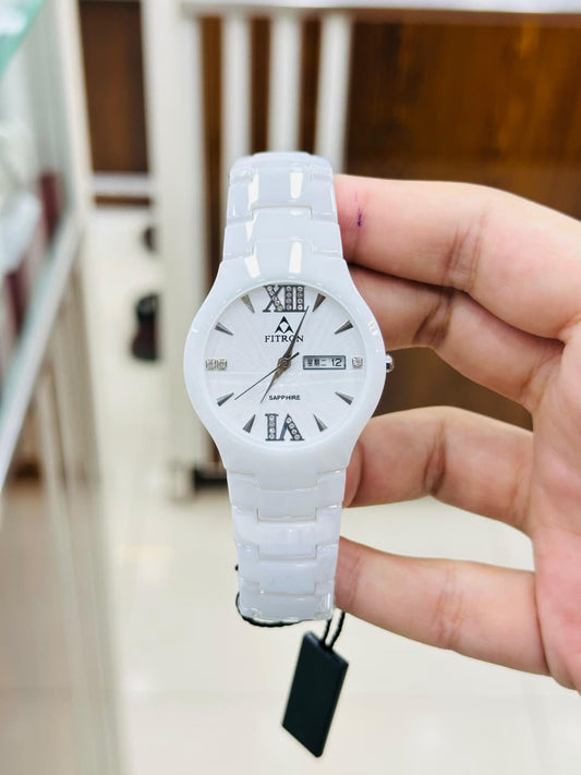 Fitron Sapphire Luxury Ceramic Watch – Elegant Analog Design