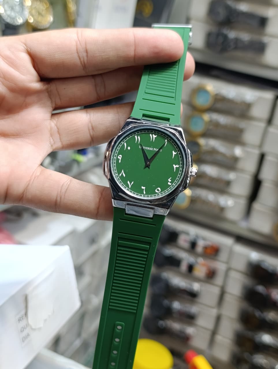 Universe Point Arabic Numeral Classic Watch – Premium Silicone Strap | Minimal Elegant Design